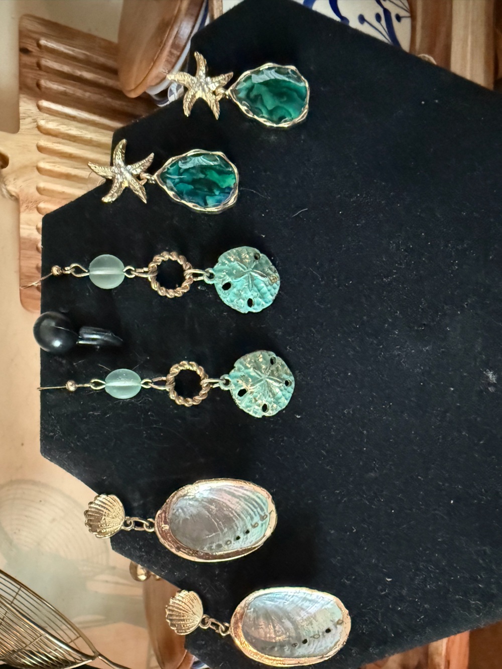 Coastal beach earrings set